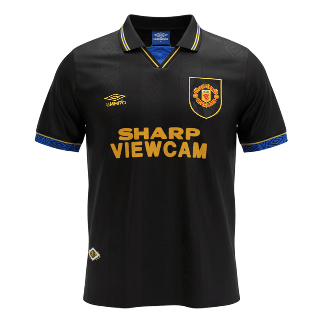 Retro Manchester United Uitshirt 1993/94 Zwart
