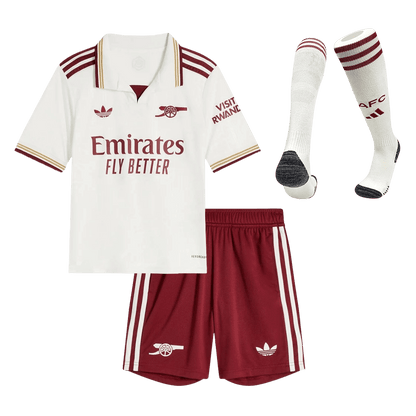 Arsenal Derde Thuistenue 2025/26 Kinderen Wit