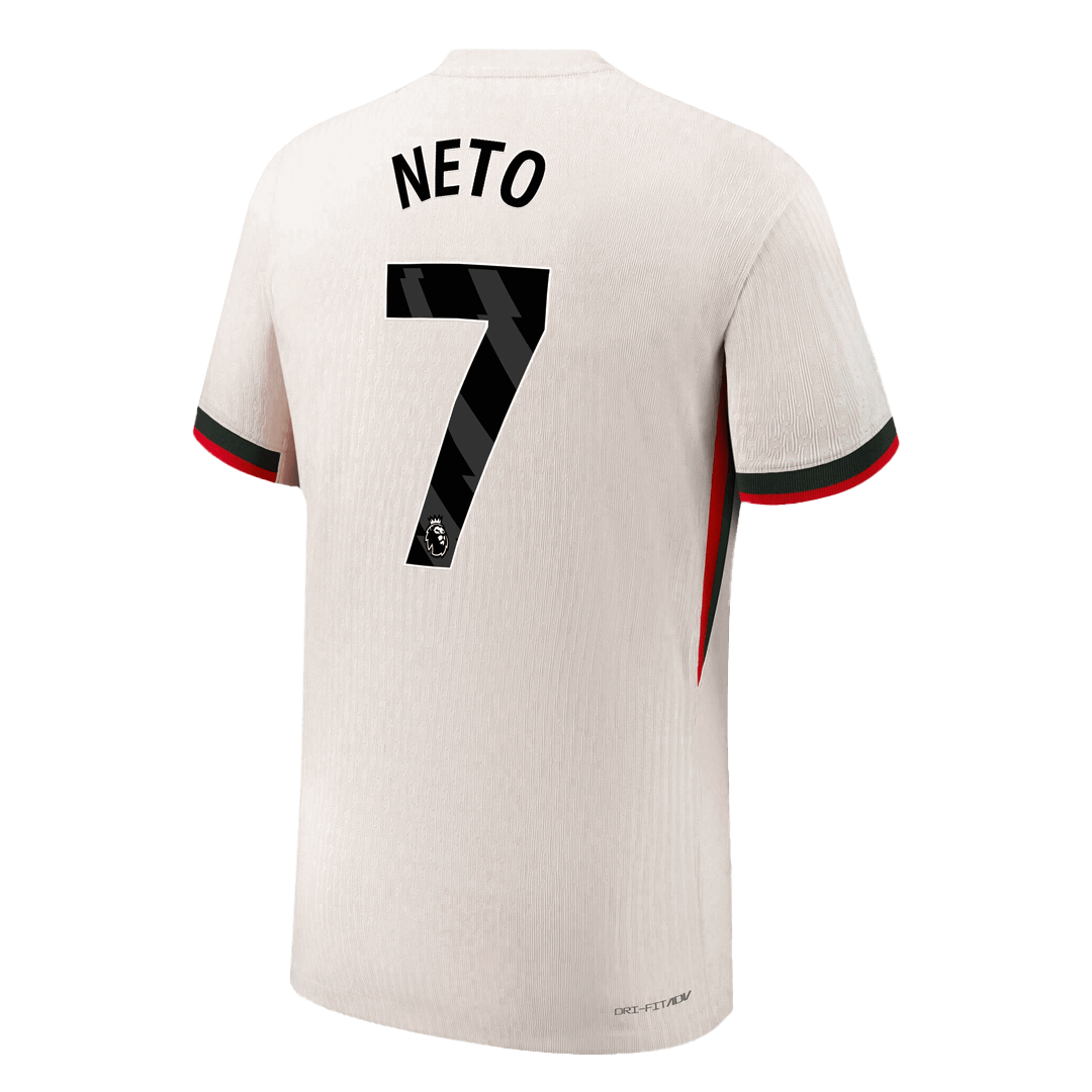 NETO #7 Chelsea Uitshirt 2025/26 Wit Authentiek