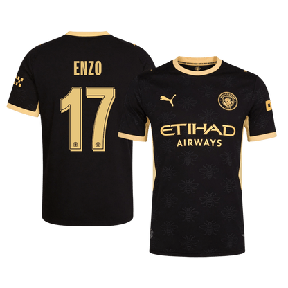 ENZO #17 Manchester City Extérieur Maillot 2026/27 Noir Joueur - UCL
