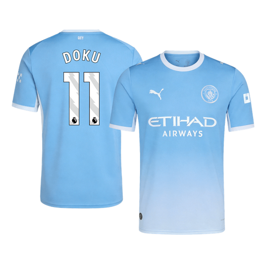 DOKU #11 Manchester City Domicile Maillot 2026/27 Bleu