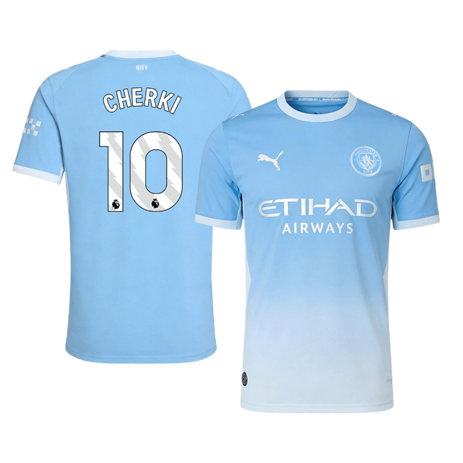 CHERKI #10 Manchester City Domicile Maillot 2026/27 Bleu Joueur
