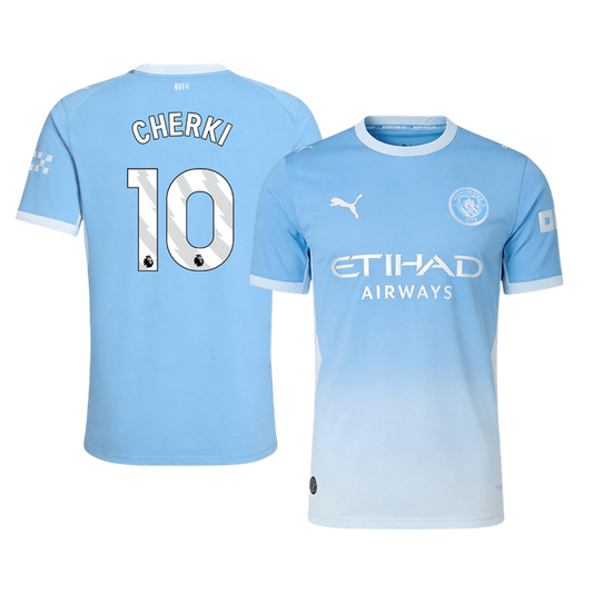 CHERKI #10 Manchester City Domicile Maillot 2026/27 Bleu Joueur