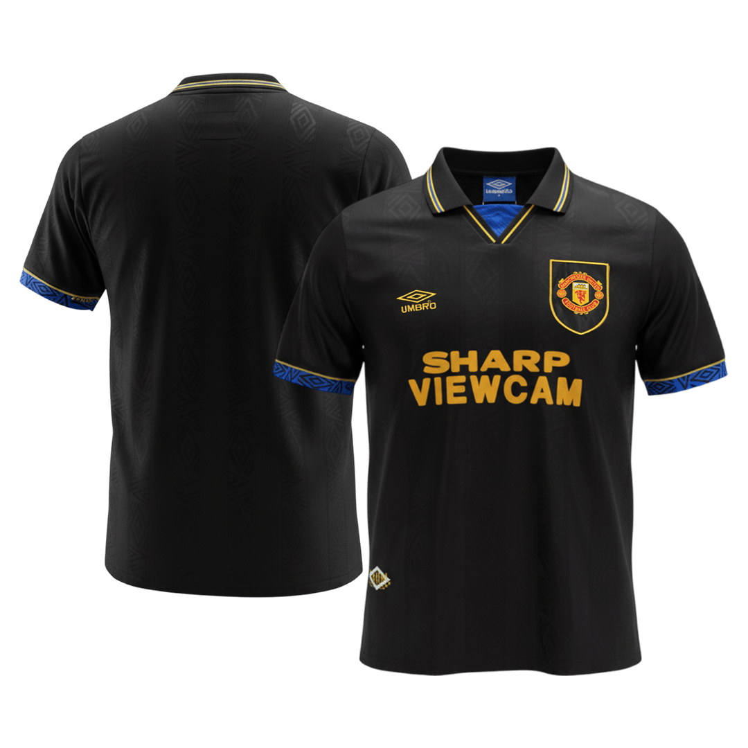 Retro Manchester United Uitshirt 1993/94 Zwart