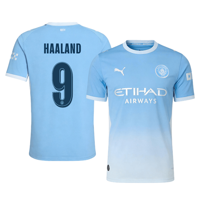 HAALAND #9 Manchester City Domicile Maillot 2026/27 Bleu Joueur - UCL