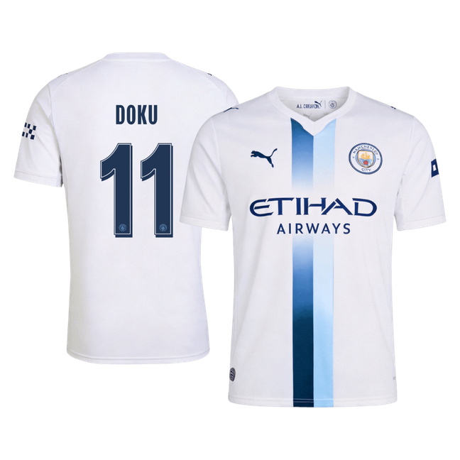 DOKU #11 Manchester City Third Maillot 2026/27 Blanc - UCL