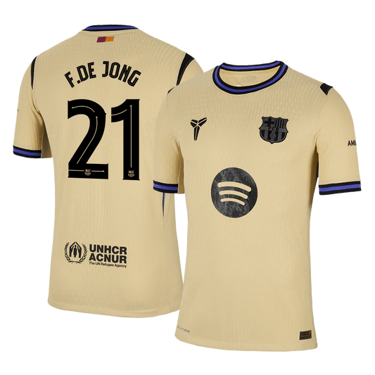 F. DE JONG #21 Barcelona Uit Thuisshirt 2025/26 Authentic - UCL