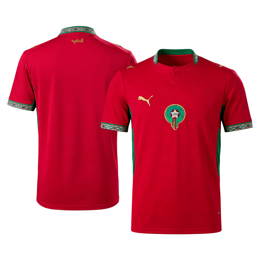 Marokko Thuis Shirt - Wereldkampioenschap 2026 Rood Grote Maten