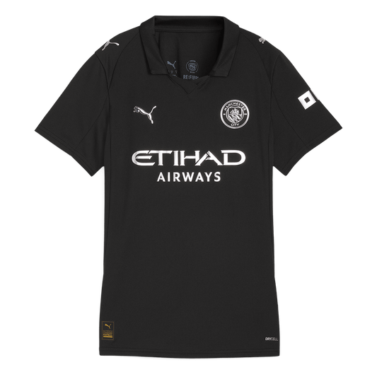 Dames Manchester City Uitshirt 2025/26 Zwart
