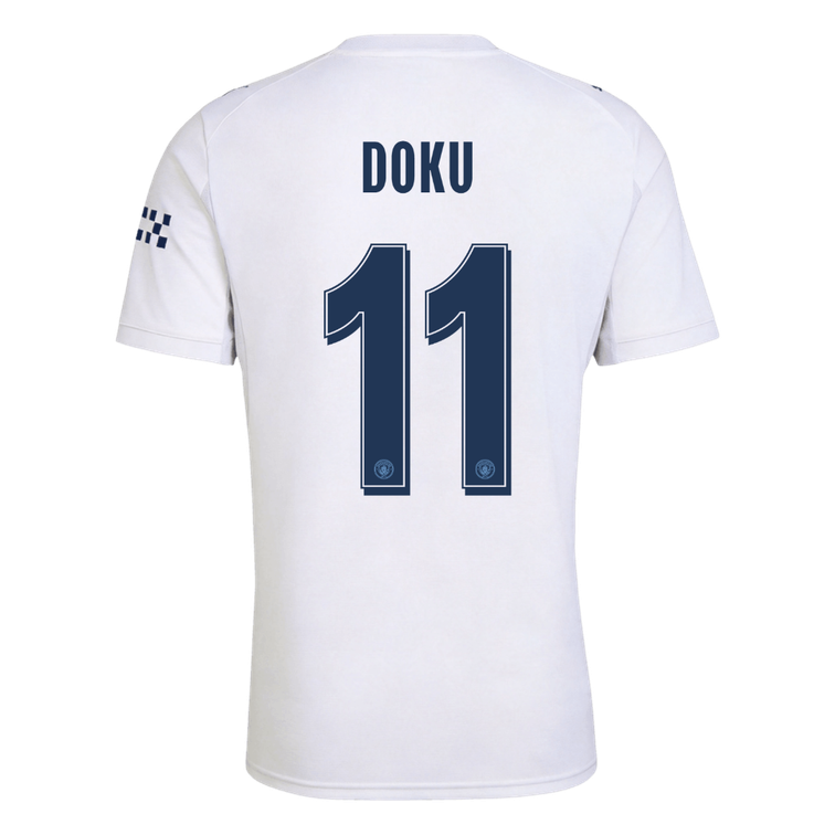 DOKU #11 Manchester City Third Maillot 2026/27 Blanc - UCL