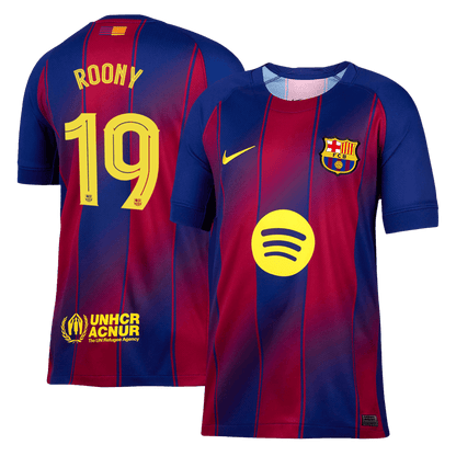 ROONY #19 Barcelona Thuisshirt 2025/26 Rood en Blauw - UCL - Super
