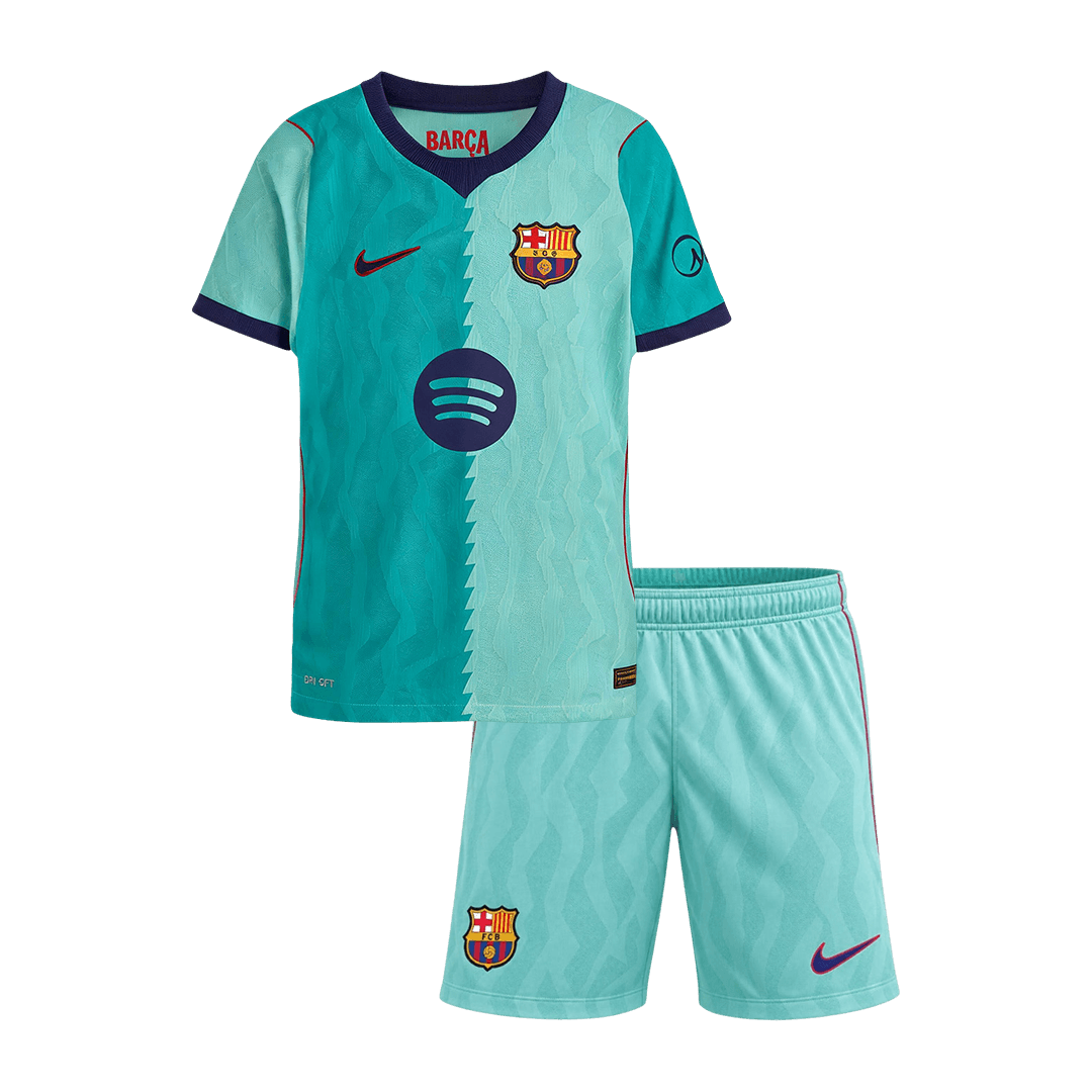 Barcelone Third Maillot Kit 2026/27 Enfant Bleu
