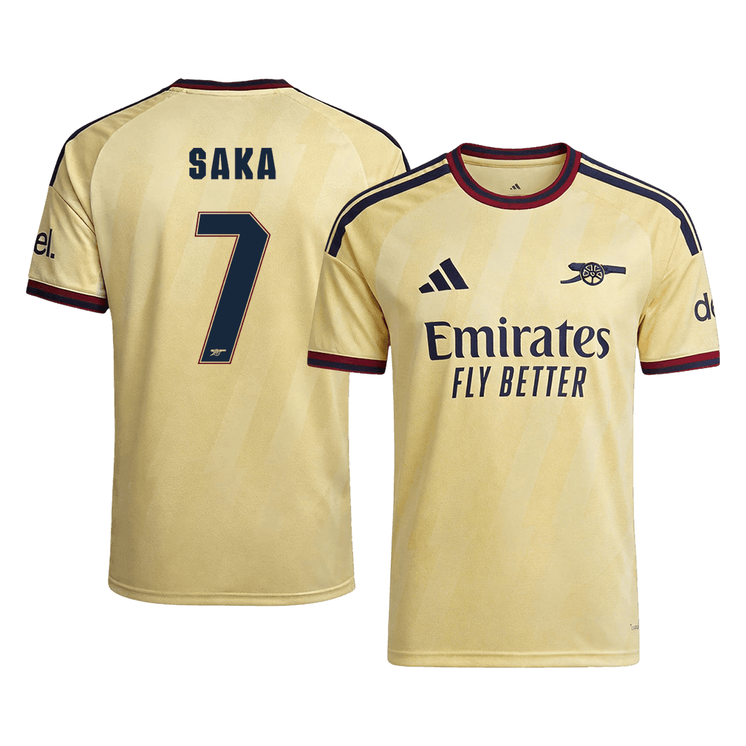 SAKA #7 Arsenal Third Maillot 2026/27 Jaune Joueur - UCL