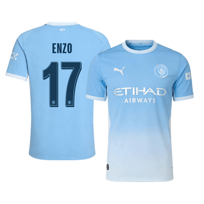 ENZO #17 Manchester City Domicile Maillot 2026/27 Bleu Joueur - UCL