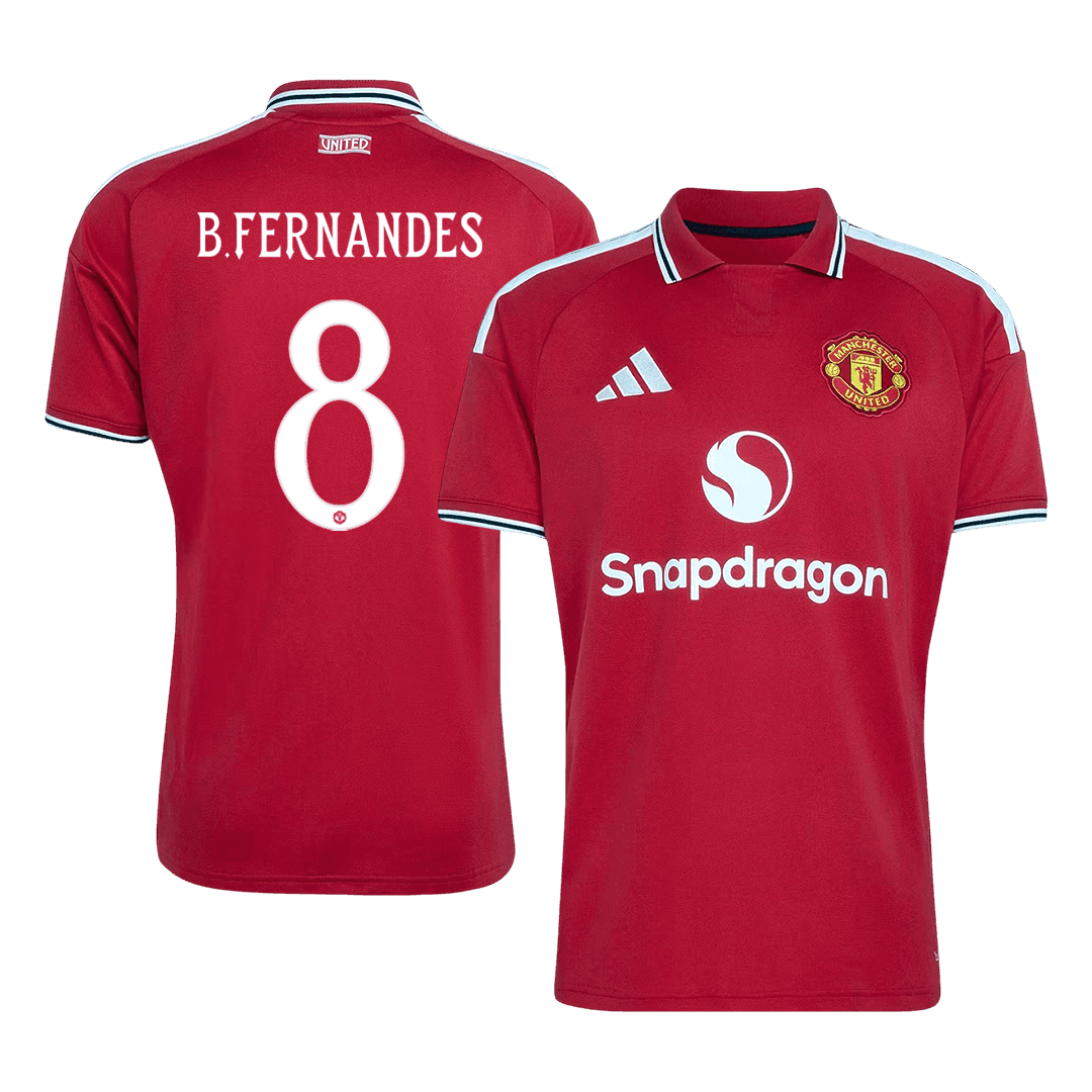 B.FERNANDES #8 Manchester United Domicile Maillot 2026/27 Rouge - UCL
