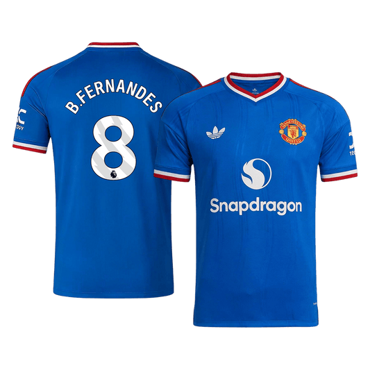 B. FERNANDES #8 Manchester United Extérieur Maillot 2026/27 Bleu