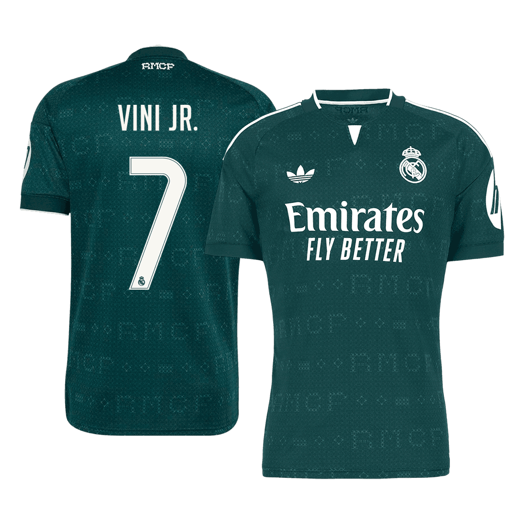 VINI JR. #7 Real Madrid Extérieur Maillot 2026/27 Vert