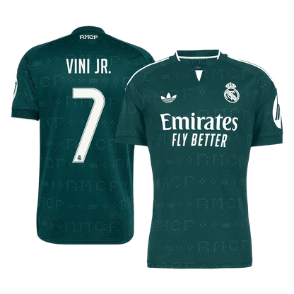 VINI JR. #7 Real Madrid Extérieur Maillot 2026/27 Vert
