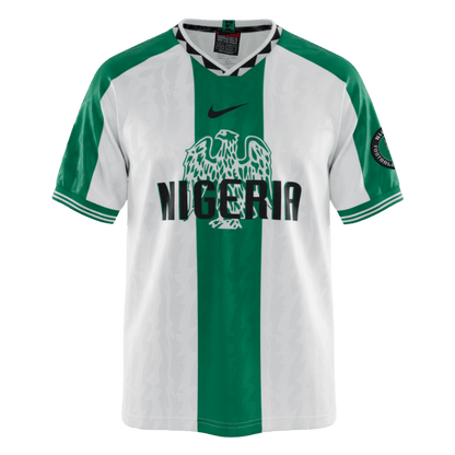 Retro Nigeria Uitshirt 1996 Groen & Wit