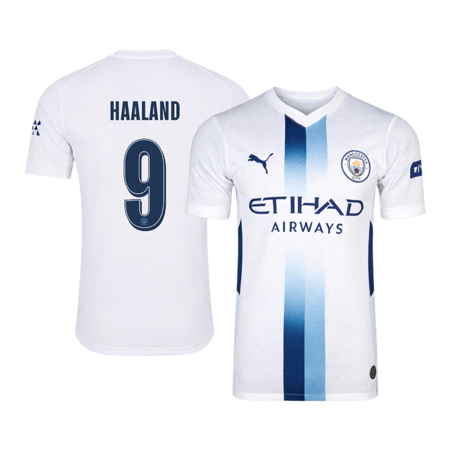 HAALAND #9 Manchester City Third Maillot 2026/27 Blanc Joueur - UCL