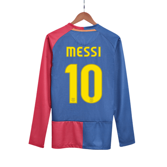 Retro MESSI #30 Barcelone Domicile Maillot Manches Longues 2008/09 - UCL Final