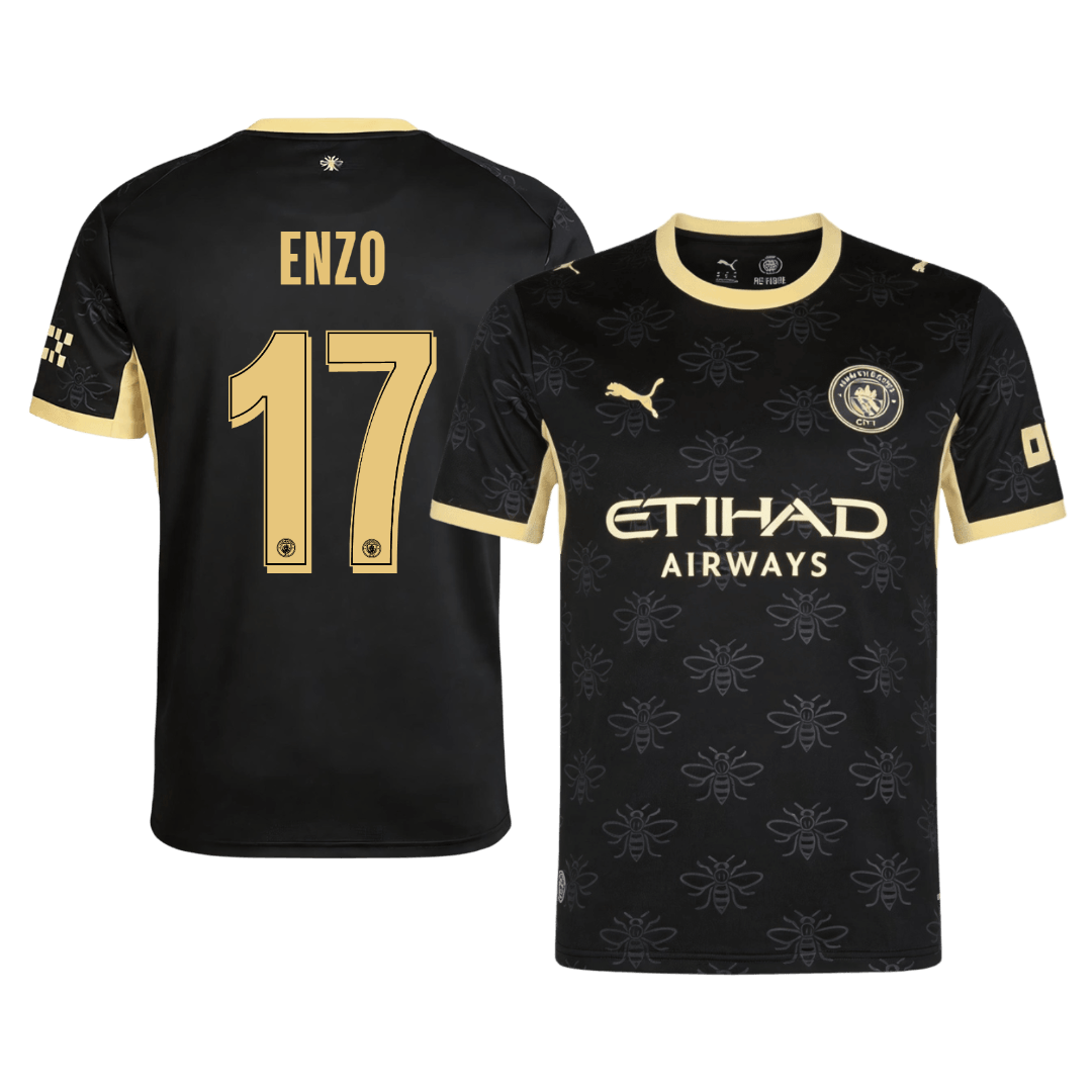 ENZO #17 Manchester City Extérieur Maillot 2026/27 Noir - UCL