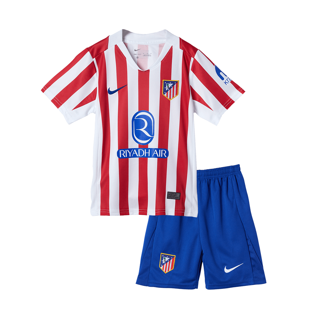 Vente Flash Atlético Domicile Maillot Kit 2025/26 Enfant Red&White