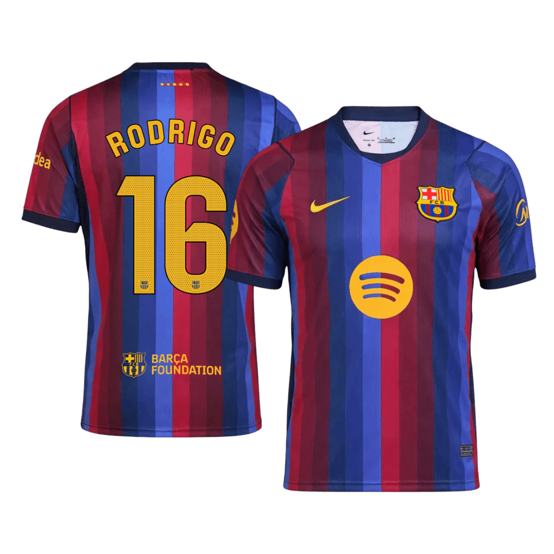 RODRIGO #16 Barcelone Domicile Maillot 2026/27 Blue&Garnet