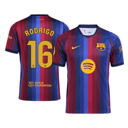 RODRIGO #16 Barcelone Domicile Maillot 2026/27 Blue&Garnet