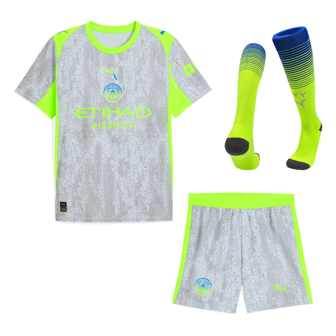 Manchester City Derde Thuisshirt Kit 2025/26 Grijs