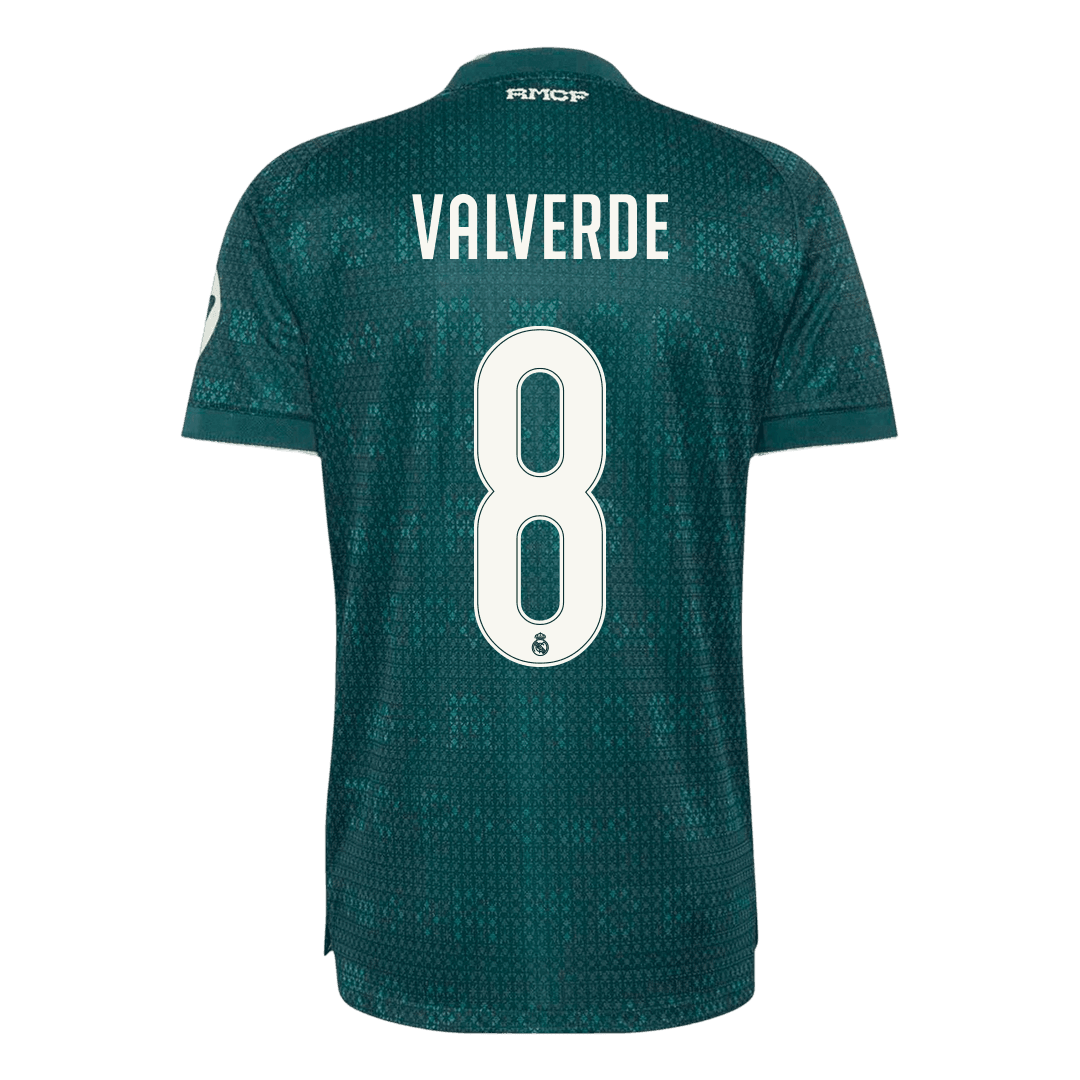 VALVERDE #8 Real Madrid Extérieur Maillot 2026/27 Vert Joueur