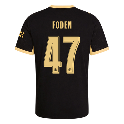 FODEN #47 Manchester City Extérieur Maillot 2026/27 Noir Joueur - UCL