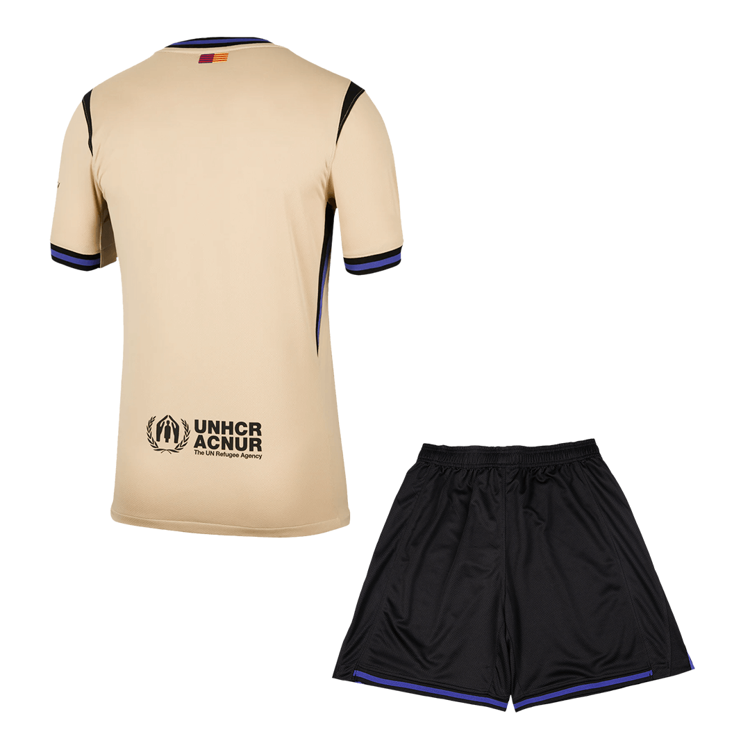 Barcelone Extérieur Maillot Kit 2025/26 Jaune&Noir