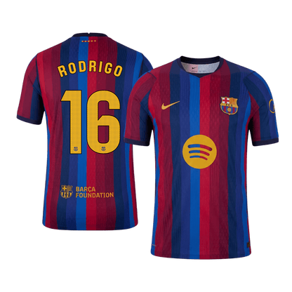 RODRIGO #16 Barcelone Domicile Maillot 2026/27 Rouge&Bleu Joueur