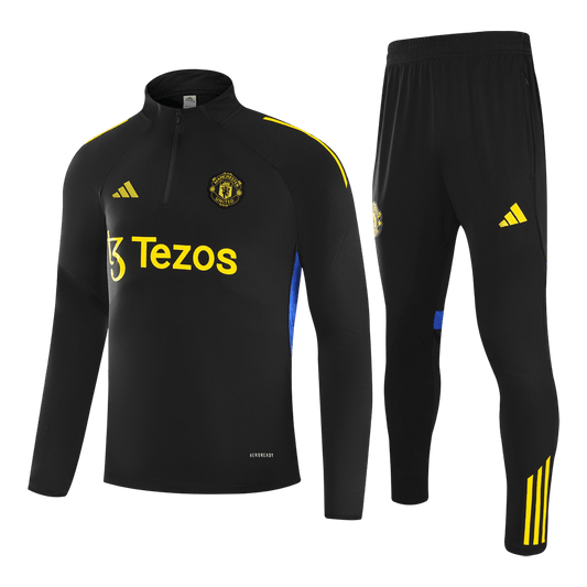 Manchester United Sweatshirt Tenue 2025/26 Kind Zwart