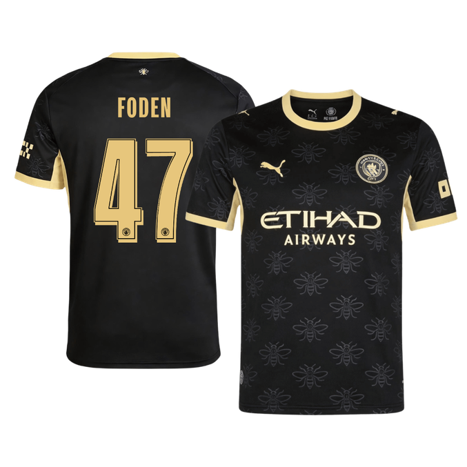 FODEN #47 Manchester City Extérieur Maillot 2026/27 Noir - UCL