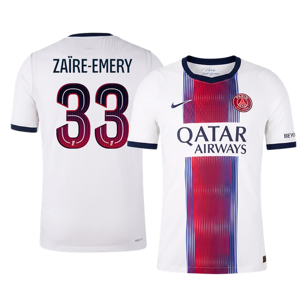 ZAÏRE-EMERY #33 Les Paris Extérieur Maillot 2026/27 Blanc Joueur