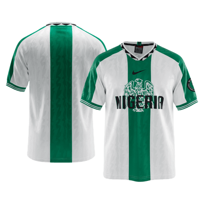 Retro Nigeria Uitshirt 1996 Groen&Wit