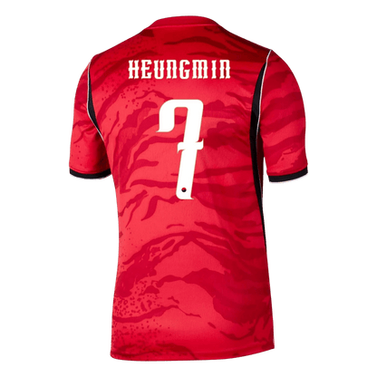 HEUNGMIN #7 Zuid-Korea Thuisshirt - Wereldkampioenschap 2026 Rood