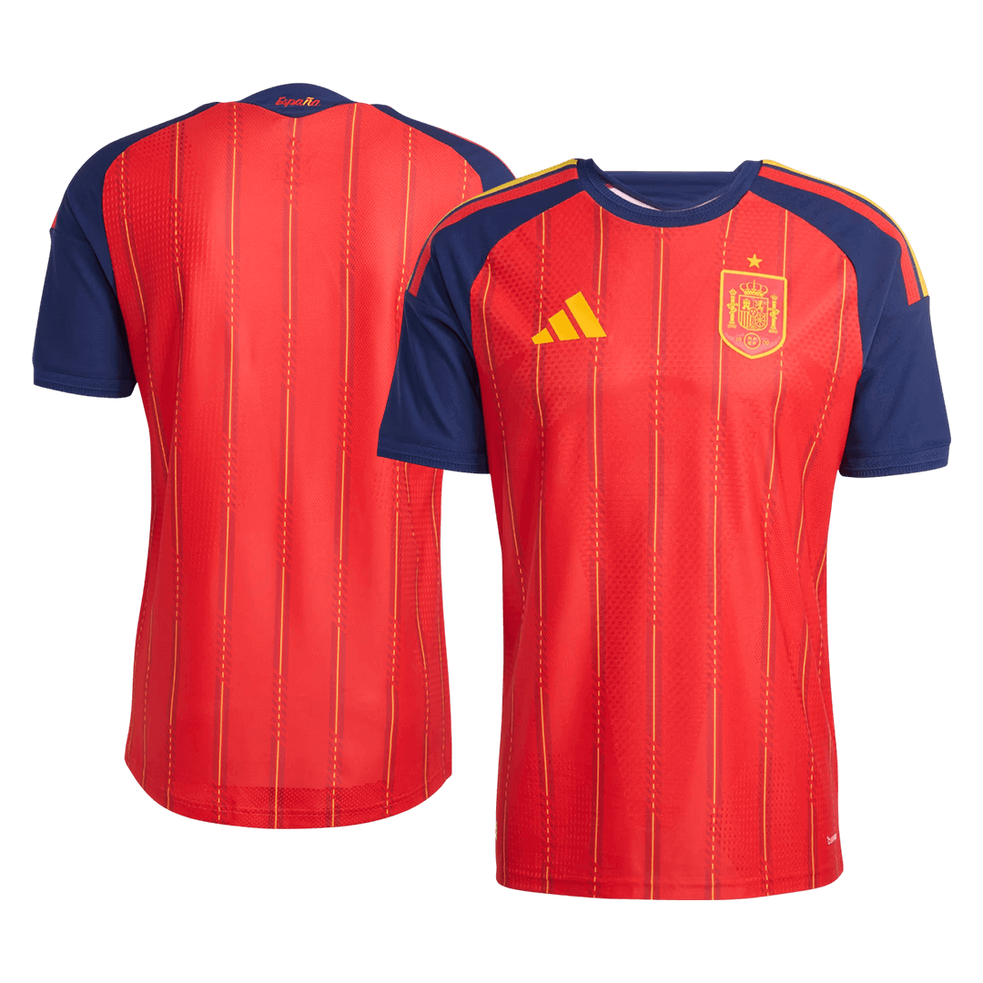 Spanje Thuis Shirt Wereldkampioenschap 2026 Rood Speler