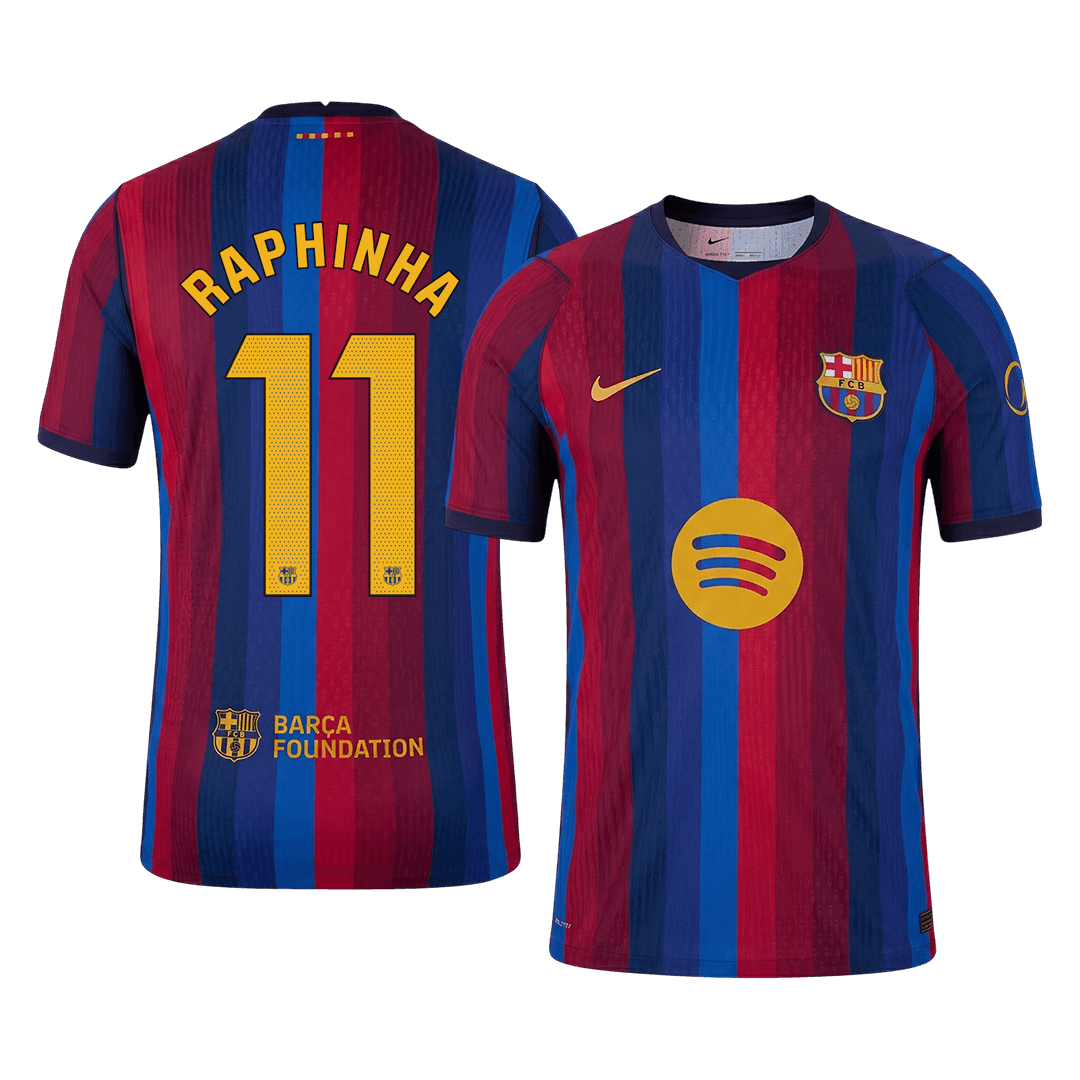 RAPHINHA #11 Barcelone Domicile Maillot 2026/27 Rouge&Bleu Joueur