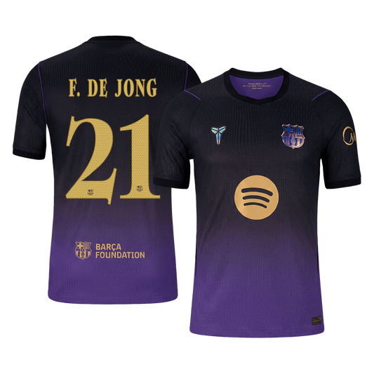 F. DE JONG #21 Barcelone Extérieur Maillot 2026/27 Black/Purple Joueur - UCL